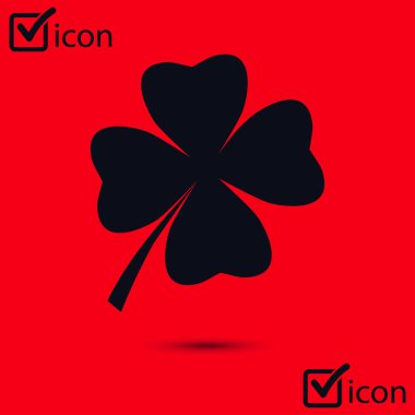 Yaprak yonca işareti simgesi. Aziz patrick sembolü. Ekoloji kavramı. Düz tasarım stili.