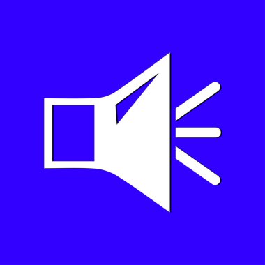 Hoparlör simgesi. Hoparlör ses işareti simgesi. Sembol ses. Düz tasarım stili. Vektör Eps 10.