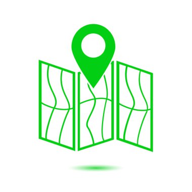 Harita simgesi. Konumu sembolü.