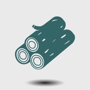 Ahşap simgesi. Tüm oduncu. Yenilenebilir kaynak erkek.