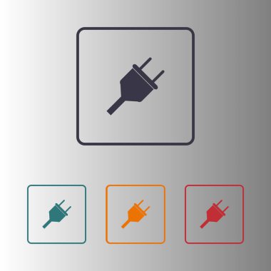 Vektör elektrik dolgu ağı düz simgesi.