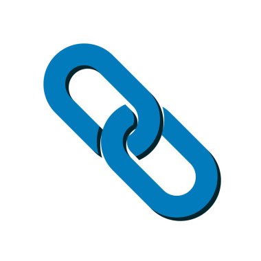 Bağlantı tek simge. Zincir bağlantı erkek.