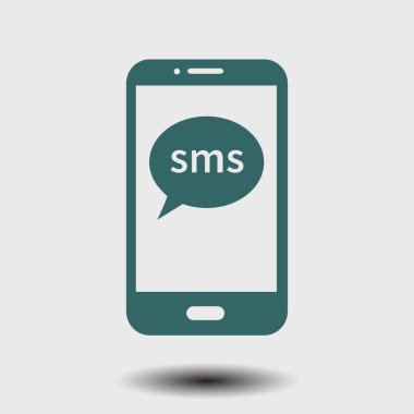 Akıllı telefon simgesinin vektör illüstrasyonu 