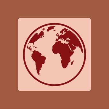 Küre simgesi basit vektör çizim