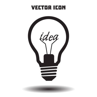 ışık lamba işareti simgesi. fikir sembolü.