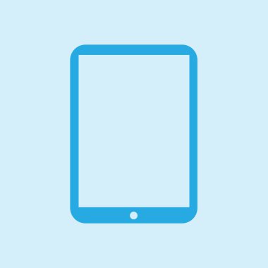 Modern dijital tablet Pc simgesi. Düz tasarım simgesi. EPS 10 vektör.