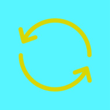 Ciircular ok işareti simge vektör.