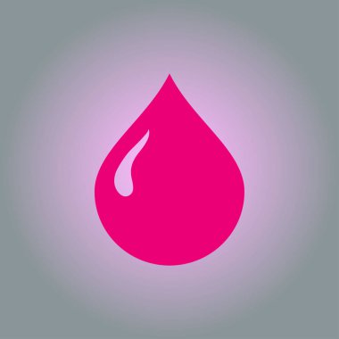 Kan damlası ikonu. Vektör illüstrasyonu