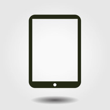 Modern dijital tablet Pc simgesi. Düz tasarım simgesi. EPS 10 vektör.
