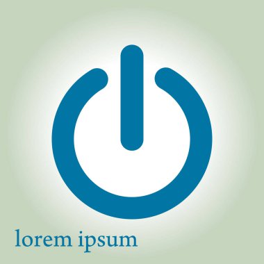 Güç işareti simgesi. Düz tasarım stili.  