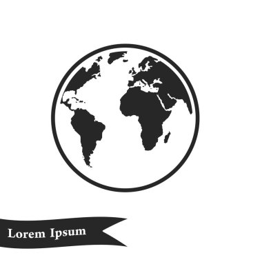 Küre simgesi basit vektör çizim