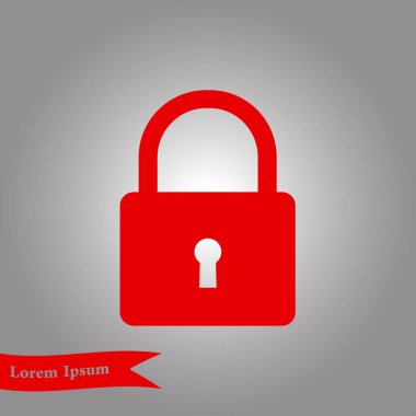Kilit simgesi. Düz tasarım tarzı. Vektör EPS10.