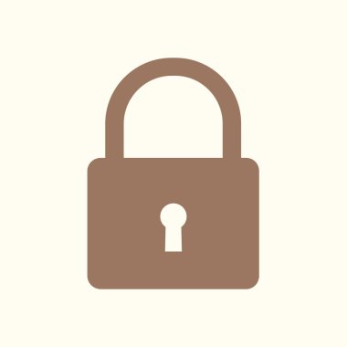 Kilit simgesi. Düz tasarım tarzı. Vektör EPS10.