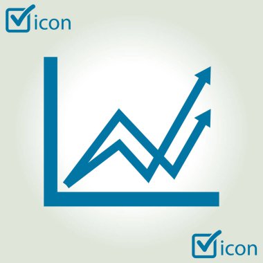 İş grafiği. Grafik düz simgesi