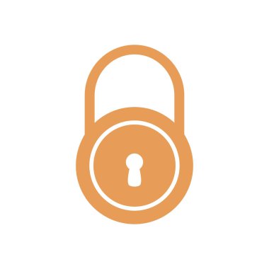 Kilit simgesi. Düz tasarım tarzı. Vektör EPS10.