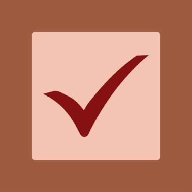 Onay işareti simgesi. Düz tasarım stili. Vektör Eps 10.