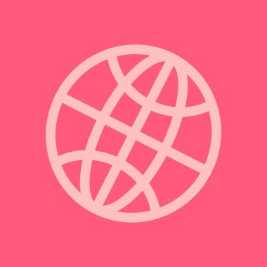 Küre simgesi. Düz tasarım.