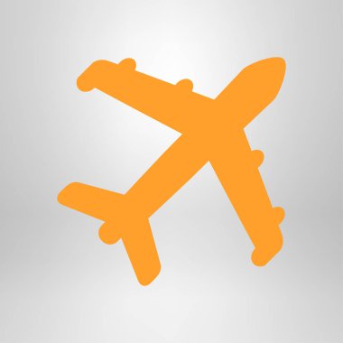 Uçak simgesi. Seyahat erkek. Alt yazıyı uçaktan uçak.