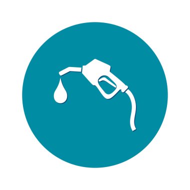 Benzin pompa meme işareti. Benzin istasyonu simgesi. Düz tasarım stili.