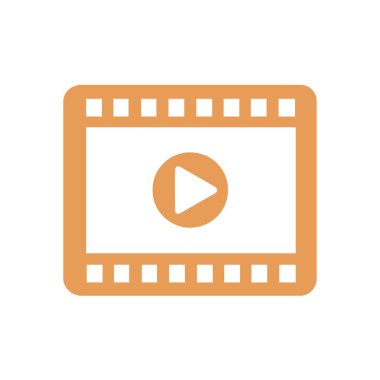 video simgesi. düz tasarım stili. vektör eps 10.