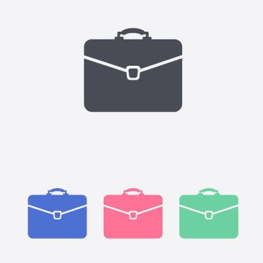 Evrak çantası ikonu, vektör illüstrasyonu. düz tasarım biçimi. 