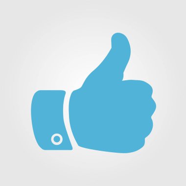 Simge gibi. El parmak tabela. Sembol başparmak. Düz tasarım stili. 