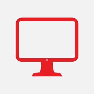 bilgisayar ekran işareti simgesi. Monitör simgesi. Düz tasarım stili.