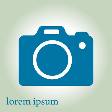 Fotoğraf makinesi simgesi. DSLR kamera simgesi. Dijital kamera. Düz tasarım biçimi. 