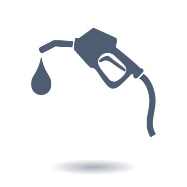 Benzin pompa meme işareti. Benzin istasyonu simgesi. Düz tasarım stili.