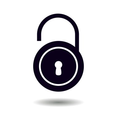 Simgesini kilidini. Düz tasarım stili. Vektör Eps10 