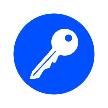 Anahtar simgesi. Kilit erkek. Güvenlik işareti. Düz tasarım stili.