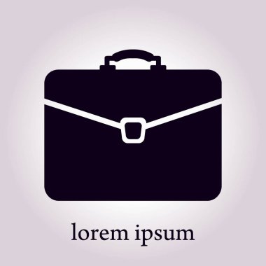 Evrak çantası ikonu, vektör illüstrasyonu. düz tasarım biçimi 