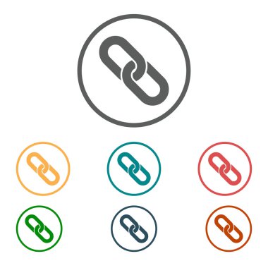 Bağlantı tek simge. Zincir bağlantı erkek.