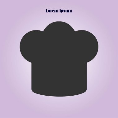 Chef şapka işareti simgesi. Şapka pişirme sembolü.