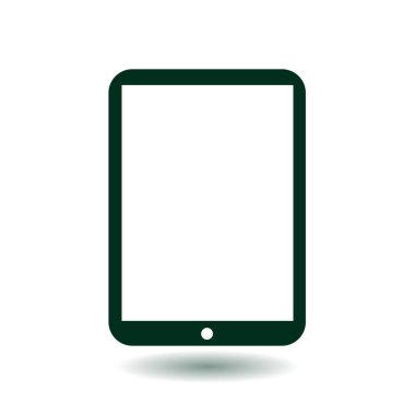 Modern dijital tablet Pc simgesi. Düz tasarım simgesi. EPS 10 vektör.