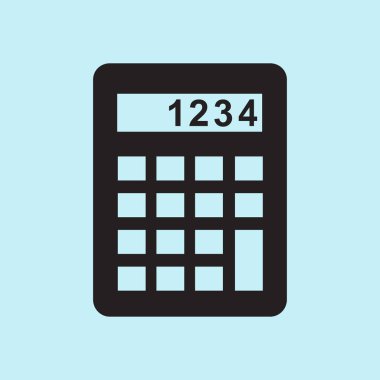 Hesap makinesi simge. Düz tasarım stili. EPS 10