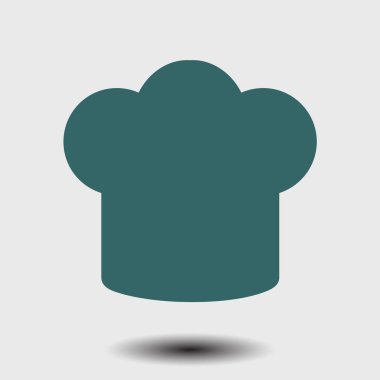 Chef şapka işareti simgesi. Şapka pişirme sembolü.
