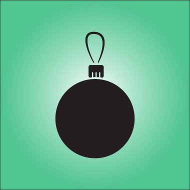 Noel topları simgesi. Yılbaşı dekorasyonu.