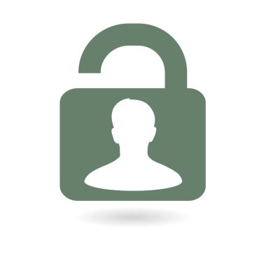 Simgesini kilidini. Düz tasarım stili. Vektör Eps10 