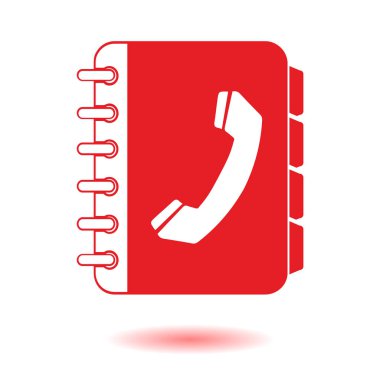 Telefon Rehberi düz simgesi. Düz tasarım stili.