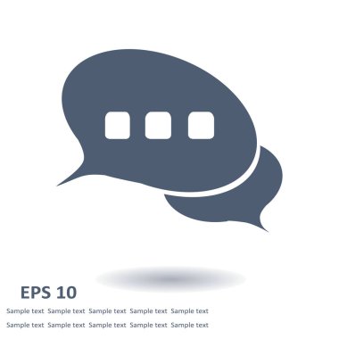 Diyalog simgesi, vektör illüstrasyonu. Düz tasarım biçimi