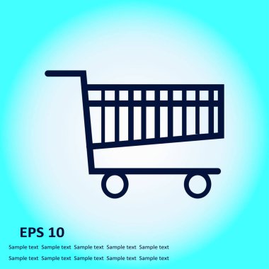 grafik alışveriş düz simgesi