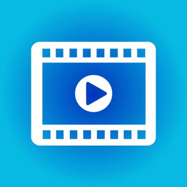 video simgesi. düz tasarım stili. vektör eps 10.