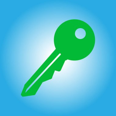 Anahtar simgesi. Kilit erkek. Güvenlik işareti. Düz tasarım stili.