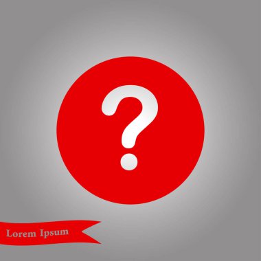 Soru işareti simgesi. Yardım sembolü. SSS işareti. Düz tasarım tarzı. EPS 10.