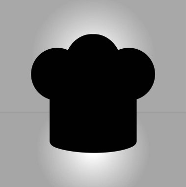 Chef şapka işareti simgesi. Şapka pişirme sembolü.