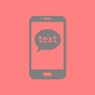 Mobil sohbet simgesi. Cep telefonu Web sohbet ve iletişim temsil eden.