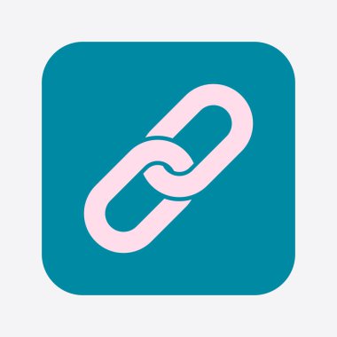 Bağlantı tek simge. Zincir bağlantı erkek.