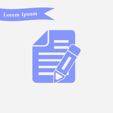 belge simgesi. vektör illüstrasyonu