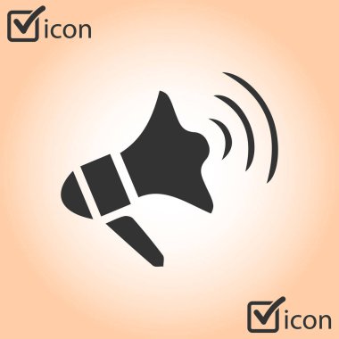 Yakında simge megafon. hoparlör simgesi.